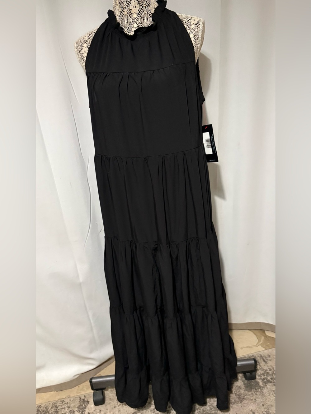 NWT Black Babydoll Sz XL Black Sleeveless Maxi Dress Tiered Dress Up Or Down